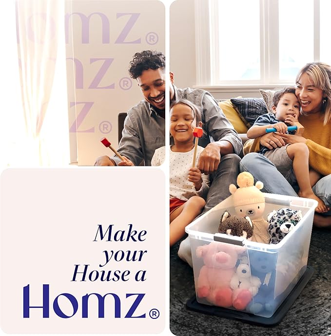 HOMZ 2-Pack 5-Drawer Storage Unit, Home & Office Plastic Organizer, White Frame