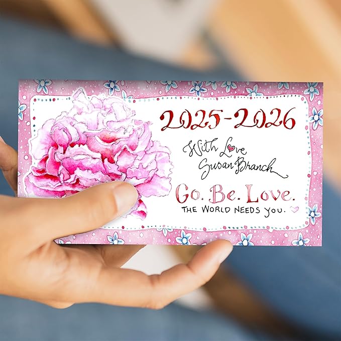 TF PUBLISHING 2025-2026 Susan Branch 2-Year Small Monthly Pocket Planner - 2-Page Large Calendar Grid and Lined Notes Section in Back - Monthly Day Planner for Purse - 3.5" x 6.5"