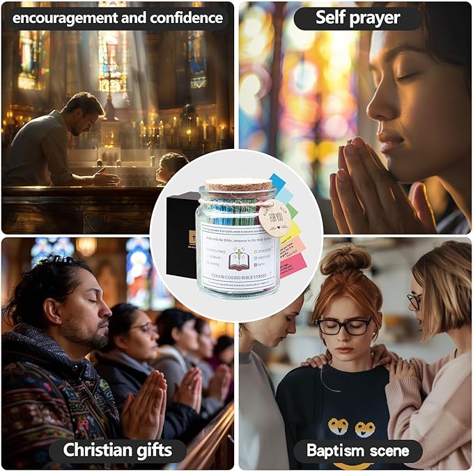 Bible Verse Jar,The Hope Jar Bible Verses,Religious Gifts for Women,Christian Gifts for Women Men,Scripture Prayer Cards Holy Jar,Faith Based Gift Religious Gift for Spiritual Connection