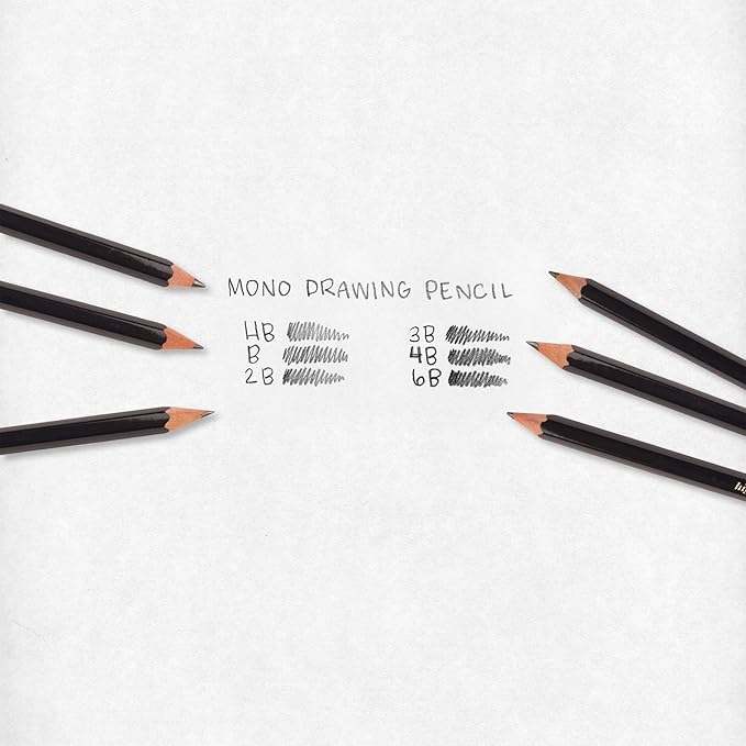 Tombow 51516 MONO Drawing Pencil, 6H, Graphite, 12-Pack
