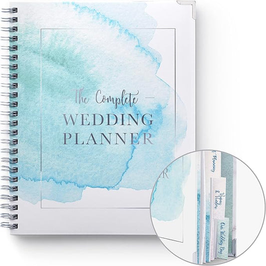 Your Perfect Day Wedding Planner and Organizer - Step-by-Step Guide, Advice, Checklist - Includes Customizable Countdown Calendar (WATERCOLOR)