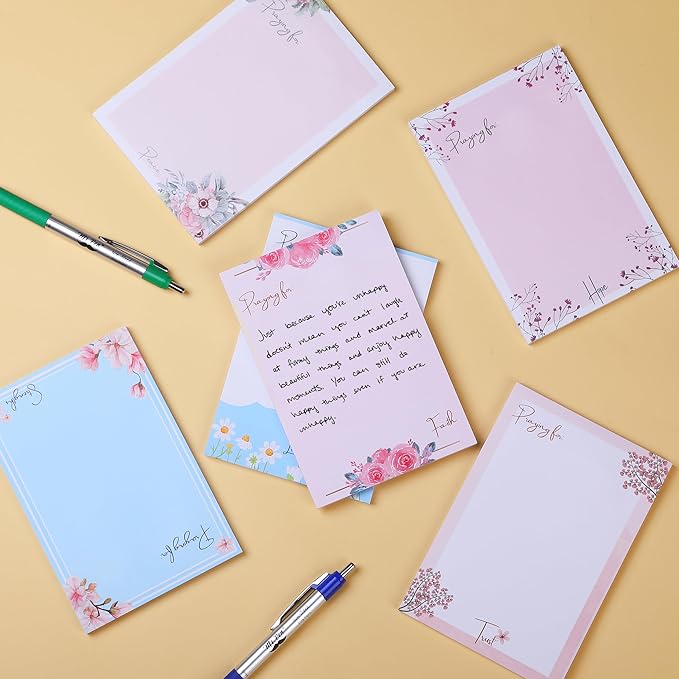 Mr. Pen- Sticky Notes 4x6, 6 Pads, 4x6 Sticky Notes, Floral Sticky Note, Self-Stick Note Pads, Sticky Pads Sticky Notes Aesthetic, Colorful Sticky Notes, Sticky Notes Bulk Sticky Notes