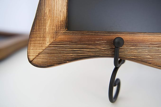 Tabletop Chalkboard Sign with Easel (11x13) + White Liquid Chalk Marker | Hanging or Freestanding Framed Chalkboard with Hand Crafted Sweetheart Frame - Multipurpose Small Chalkboard Sign