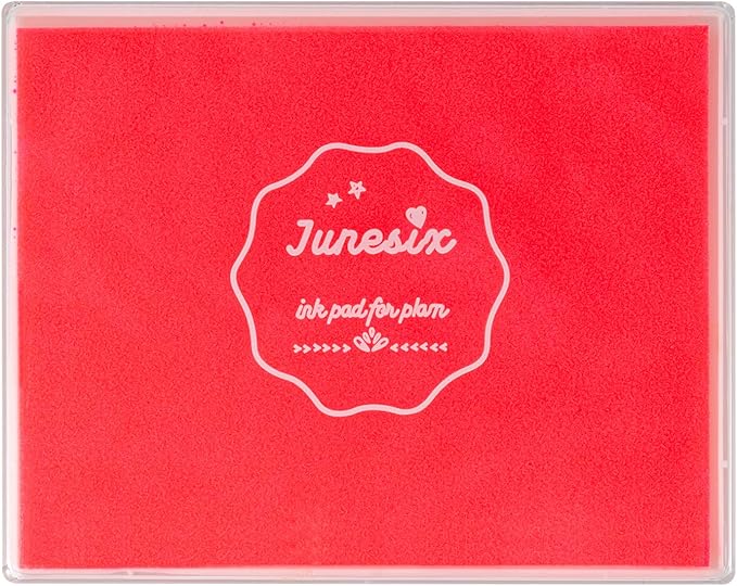 Ink Pad, 5x4'' Washable Stamp Ink Pad for Kids, Pink