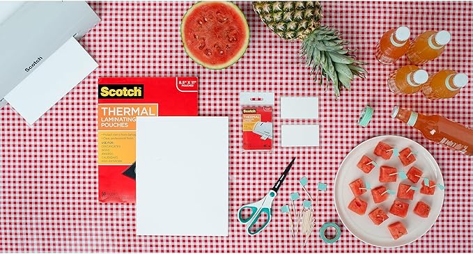 Scotch Thermal Laminating Pouches 8.9 x 11.4-Inches 3 mil Thick 20-Pack (TP3854-20) Clear