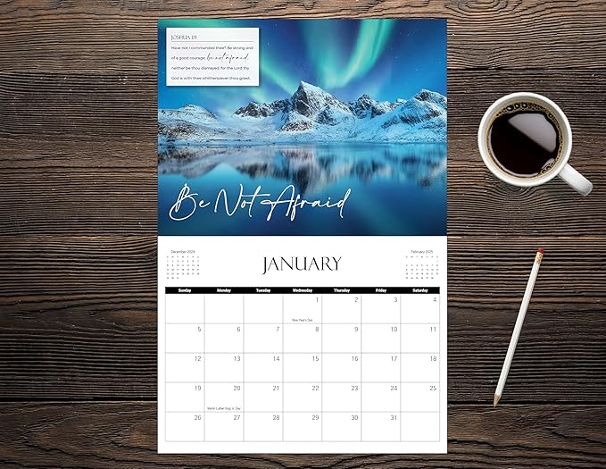 Be Not Afraid Bible Verse Wall Calendar 2025
