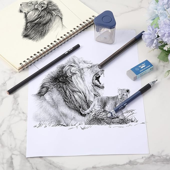 Mr. Pen- Mechanical Pencil Set, 5 pcs, 2.0mm Mechanical Pencil, 2.0mm Lead Refill, HB Pencil, Eraser, Sharpener, Mechanical Drafting Pencil, 2mm Mechanical Pencil for Drawing Mechanical Pencils