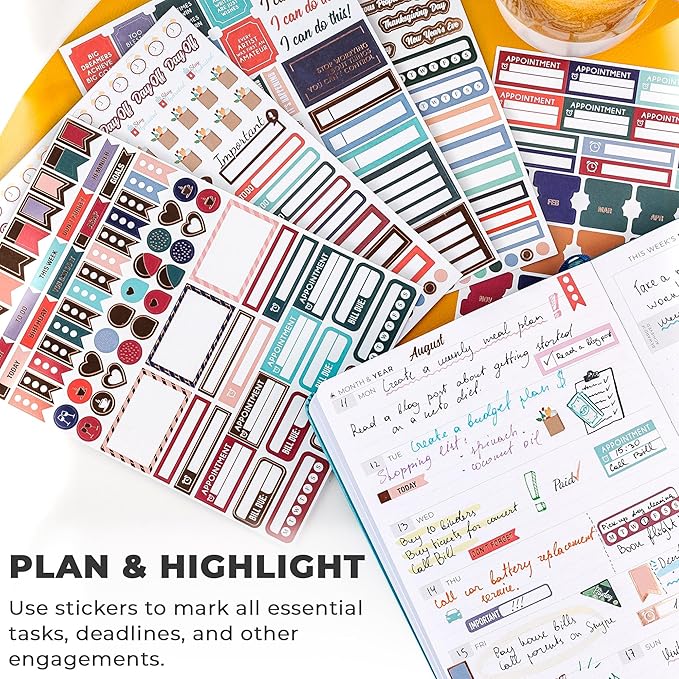Clever Fox Planner Stickers – Monthly, Weekly & Daily Planner Stickers 14 Sheets Set of 1360+ Unique Stickers by Clever Fox (Value Pack)