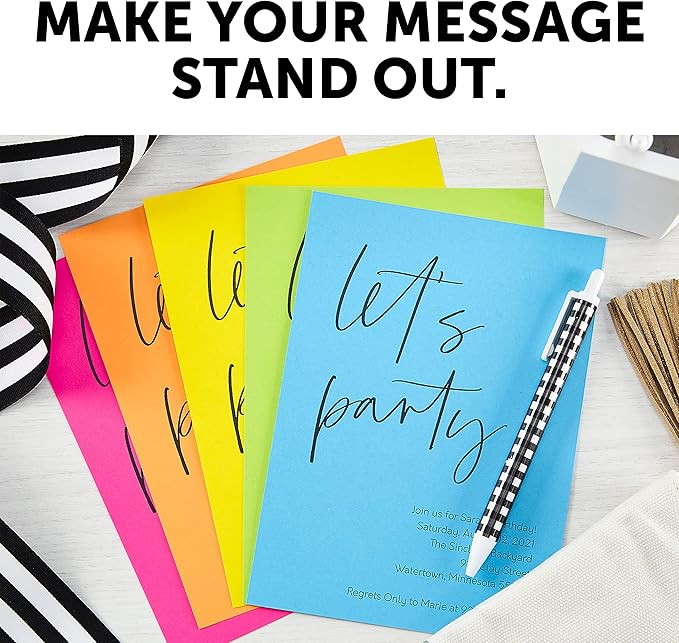 Astrobrights Mega Collection, Colored Cardstock, Neon Pink, 320 Sheets, 65 lb/176 gsm, 8.5" x 11" - MORE SHEETS! (91681)