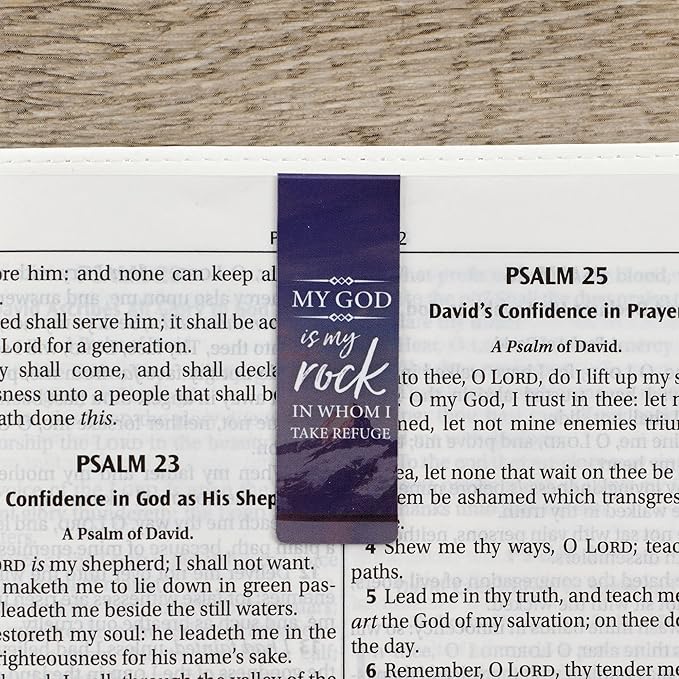 Christian Art Gifts Magnetic Scripture Bookmark Set with Bible Verse: Lift Up Your Hand -Psalm 134:2 Inspirational Scenic Magnetic Bible Verse Pagemarker Set of 6 for Bibles and Books Size 2.3” x 0.8”