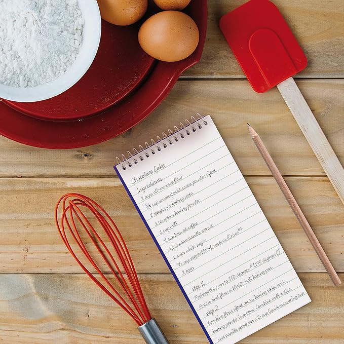 Blueline Reporter Notebook/Note Pad, 4 x 8 inches, 160 Pages / 80 Sheets (AT8B) (Pack of 2)