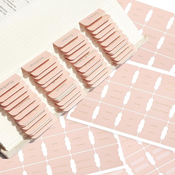 Mr. Pen- Bible Tabs, 75 Tabs, Metallic Gold Lettering, Laminated Bible Tabs for Women and Men, Bible Tabs for Study Bible, Bible Index Tabs, Bible Book Tabs, Bible Labels Tabs, Mr Pen Bible Tabs