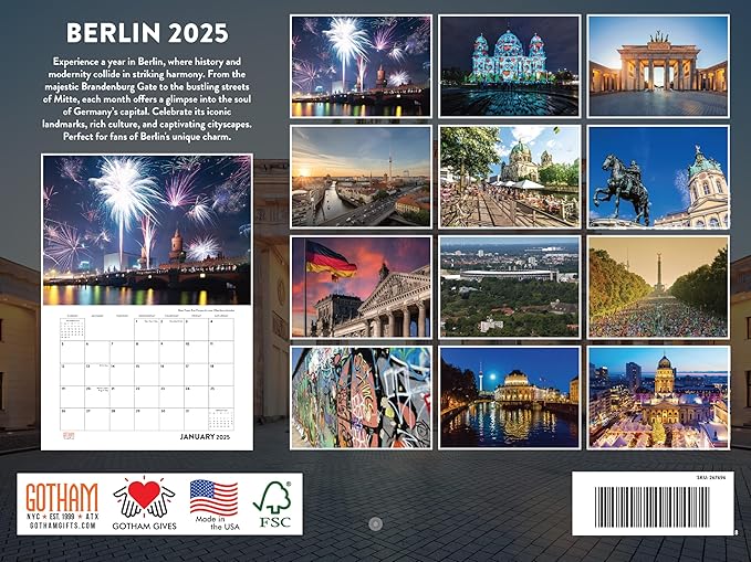 Berlin Germany Calendar 2025 Monthly Wall