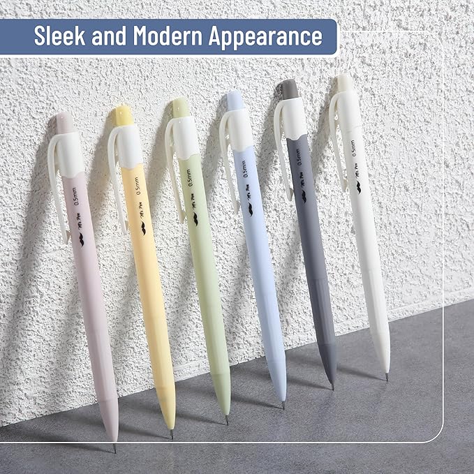 Mr. Pen- 0.5mm Mechanical Pencil Set, 6 Pack, Macaron Pastel, Cute Mechanical Pencils 0.5mm, 0.5 Mechanical Pencil 0.5, Mechanical Drawing Pencils, Aesthetic Mechanical Pencils, Lead Pencils 0.5