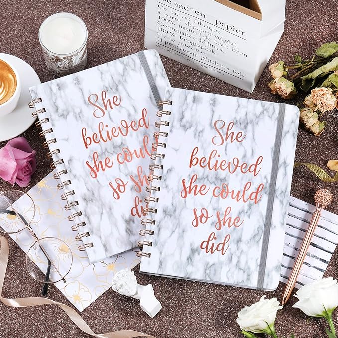 Frasukis Ruled Notebook/Journal - Spiral Notebook with Premium Thick Paper, 8.5" X 6.4", College Ruled Spiral Notebook, Waterproof Hardcover, Perfect for Daily