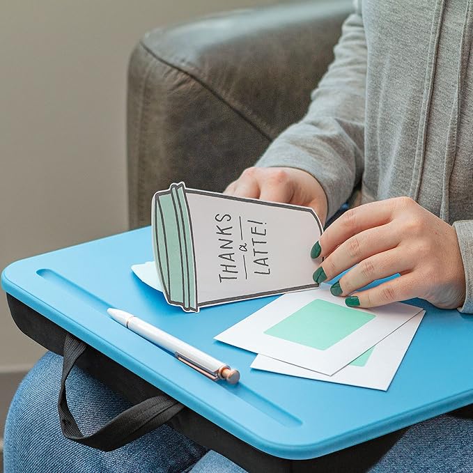 LAPGEAR Compact Lap Desk - Alaskan Blue - Fits up to 15 Inch Laptops - Pack of 12 - Style No. 43003