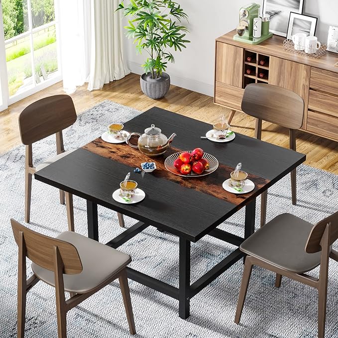 LITTLE TREE 6.5 Ft Conference Table, Modern Black Rectangle 78.74" L X 39.2" W X 29.52" H Wood Seminar Table for Office, Conference Room, 2 Separate Piece