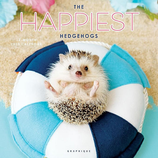 Graphique 2025 Happiest Hedgehogs Wall Calendar | 12” x 12” | Thick Paper | Home & Office Organizer | Large Monthly Grid | 3 Languages & Marked Holidays | 4 Month Preview Page for 2026