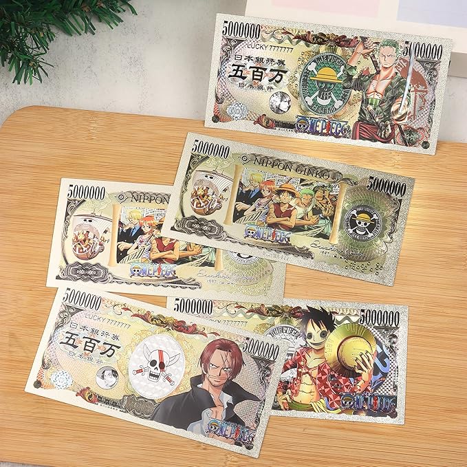 Silver Japanese Anime ONE Piece Edition Bookmarks, Collectibles, banknotes and Gifts.