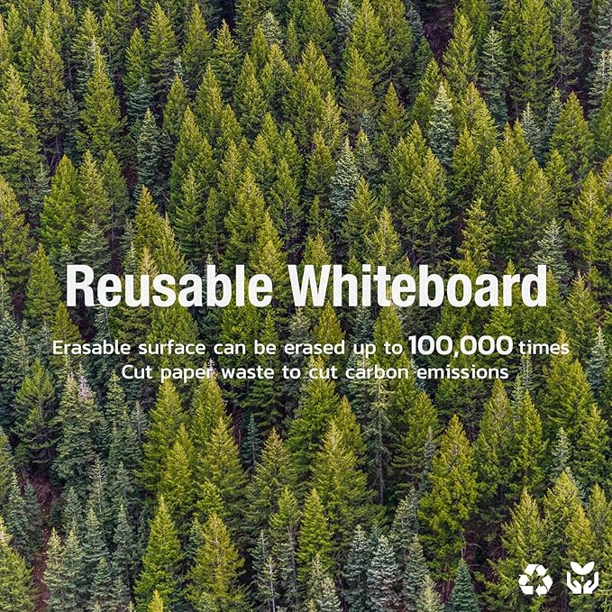 Magnetic Dry Erase Board: Small Fridge Whiteboard, Flexible Refrigerator Magnet White Board, Blank Writing Note Sheet with Kitchen Conversion Chart Magnet, 4 Markers & Eraser - 12 x 8