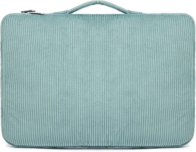 Kinmac Corduroy 360° Protective Water Resistant Laptop Case Bag Sleeve for MacBook Pro 16, and 15 inch-15.6 inch Laptop (Green)