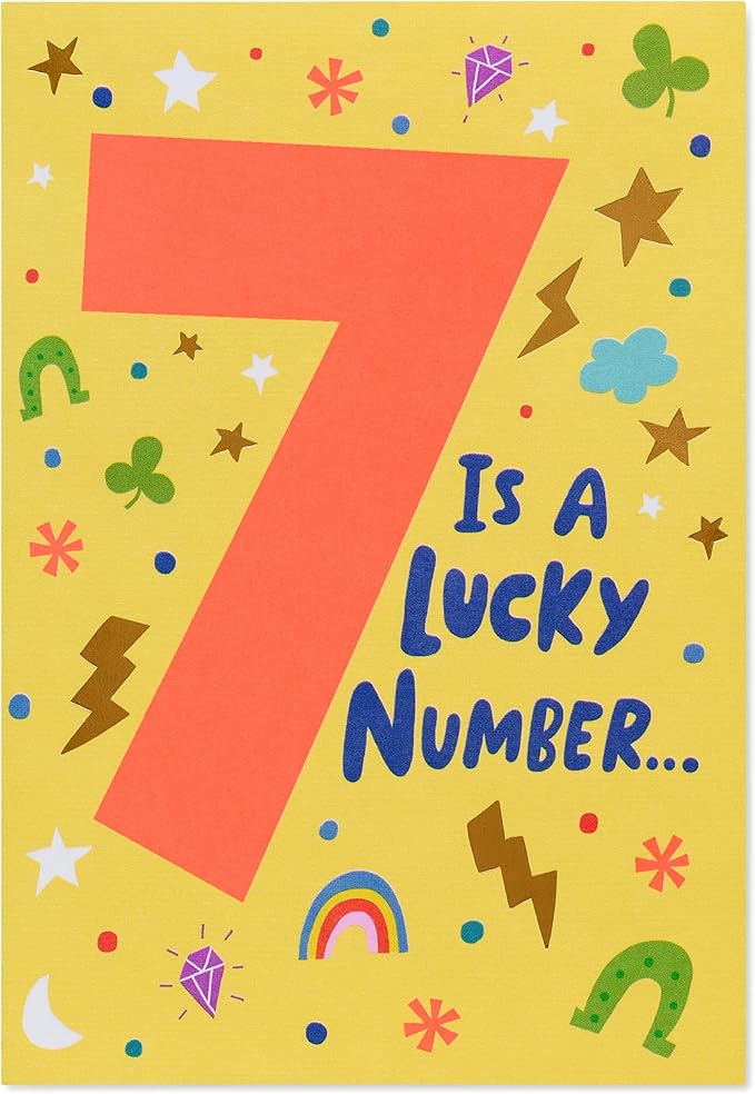 American Greetings 7th Birthday Card (Lucky to Know You)