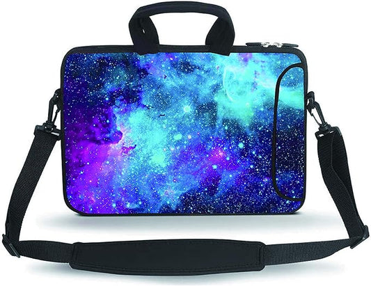 11 11.6 12 12.5 13 inches Case Laptop/Chromebook/Ultrabook/Notebook PC Messenger Bag Tablet Travel Case Neoprene Handle Sleeve with Shoulder Strap(Galaxy)