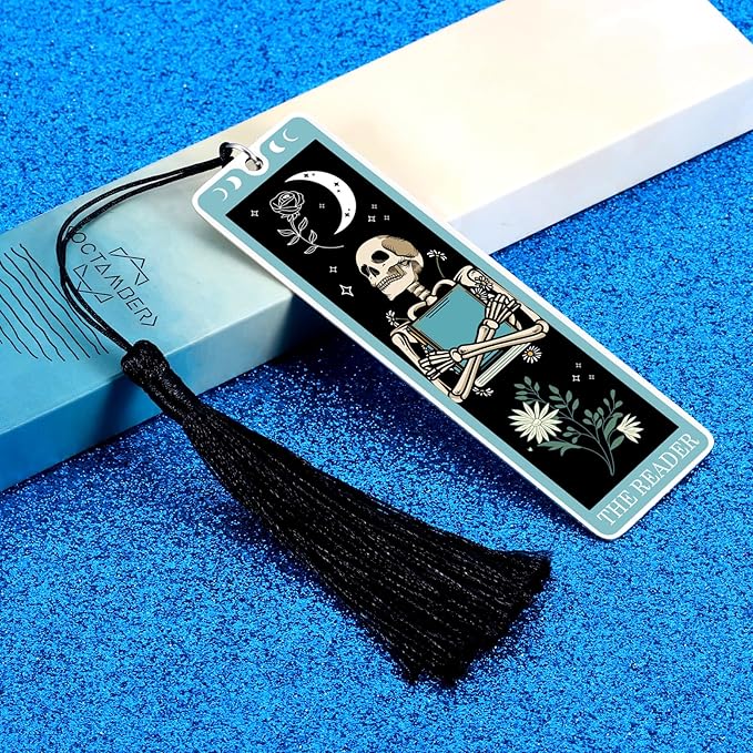 Octamber Bookmarks for Women Men, Christmas Bookmarks, Book Lovers Gifts, Mens Stocking Stuffers, Stocking Stuffers for Adults Funny Bookmarks, Cute Bookmarks for Women, Bookish Gifts, Gothic Gifts