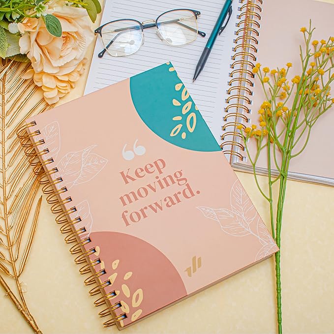 Hardcover Spiral Journal, 10.25" x 7.25", 300 Pages Large College Ruled Notebook for Women, Ideal for Writing, Journaling, Note-Taking, Work, School