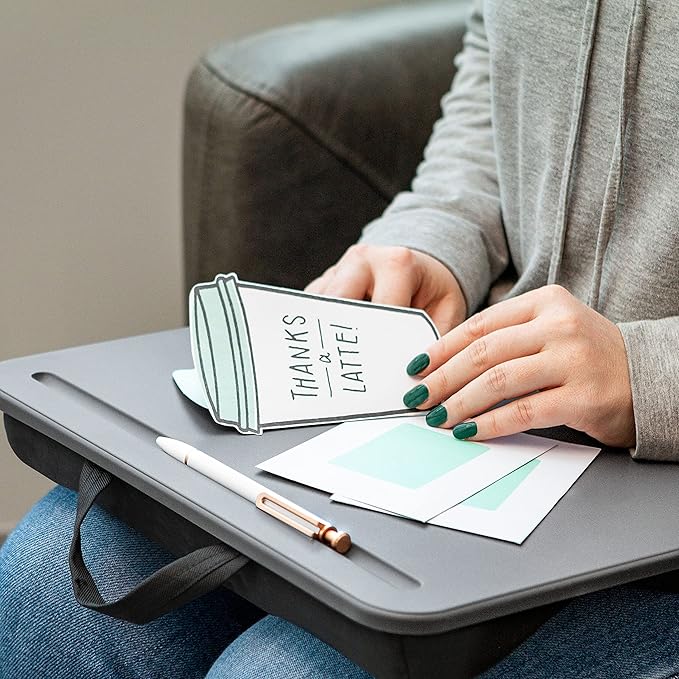 LAPGEAR Compact Lap Desk - Charcoal - Fits up to 15 Inch Laptops - Pack of 12 - Style No. 43005