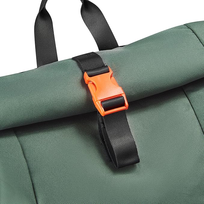 Jeep JS016D Rolltop Travel Backpack, Grey, 17" Laptop