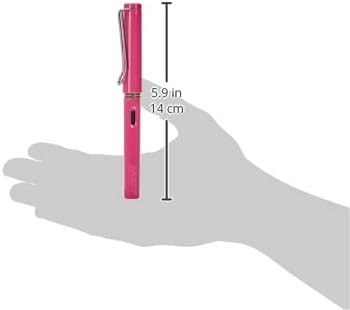 LAMY safari pink - Fountain Pen with ergonomic grip & polished steel nib in size M - ideal for any Writing & Calligraphy - including LAMY T 10 blue cartridge - Right-Handed
