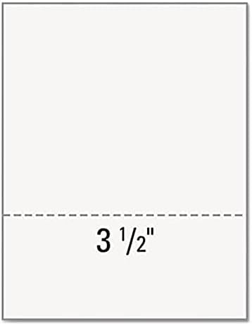 PrintWorks Professional 3 1/2" Perforated Paper, 500 Sheets, 20 lb, 8.5-x-11-inch, White (04128)