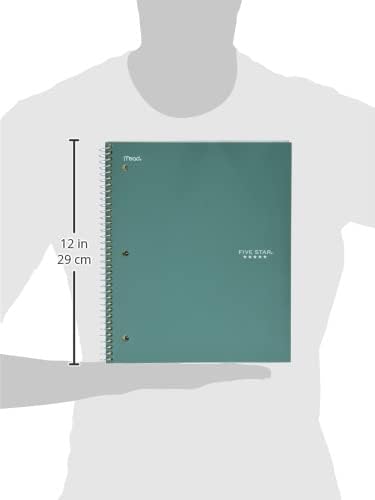 Five Star Spiral Notebook + Study App, 1 Subject, Graph Ruled Paper, Fights Ink Bleed, Water Resistant Cover, 8-1/2" x 11", 100 Sheets, Seaglass Green (620000CH1)