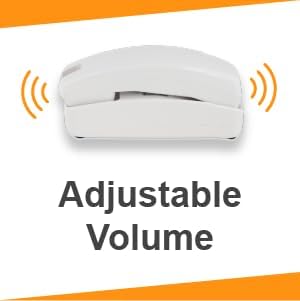 iSoHo Phones -Hearing Device-Friendly Phone –Gentle on Aching Hands, Easy-to-Press Buttons, Wall-Mountable, Custom Ringtone/Volume, Adjustable Ringer & Call Waiting with Lighted Keypad, Choctaw White