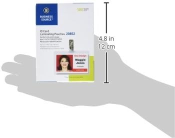 Business Source 20852 Laminating Pouches,Govt Card,5Mil,2-15/16x4-1/8,100/BX,CL