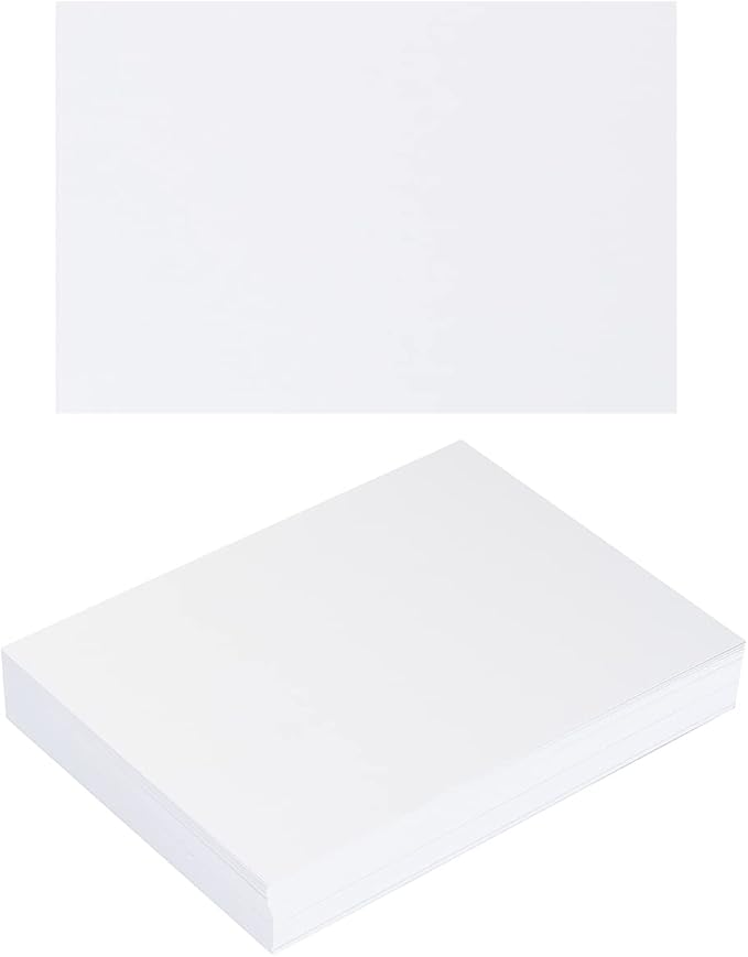 50 Sheets Blank Cardstock Paper 250 GSM Thick Heavy Cards Stock for DIY Art Projects, Card Making, Postcards, Greeting Cards, Birthday Party, Wedding Invitation (White, 4x6 inches)