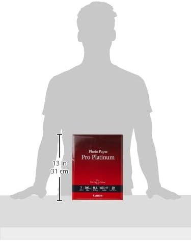 Canon 2768B022 Photo Paper Pro Platinum, 8.5 x 11 Inches, 20 Sheets (Pack of 2)