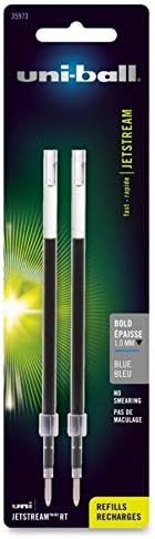 Uni-Ball Jetstream RT Refill 2 Pack, 1.0mm Medium Blue, Wirecutter Best Pen, Ballpoint Pens, Ballpoint Ink Pens | Office Supplies, Pens, Ballpoint Pen, Colored Pens