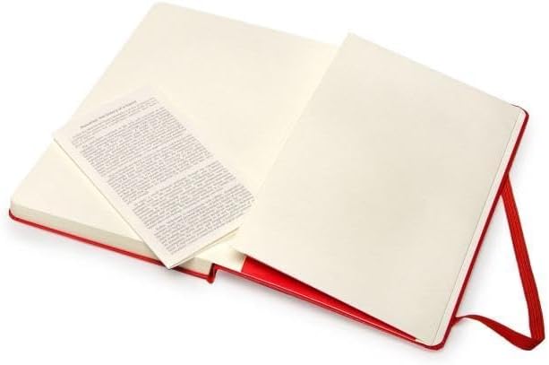 Moleskine Art Sketchbook, Hard Cover, Large (5" x 8.25") Plain/Blank, Scarlet Red, 104 Pages