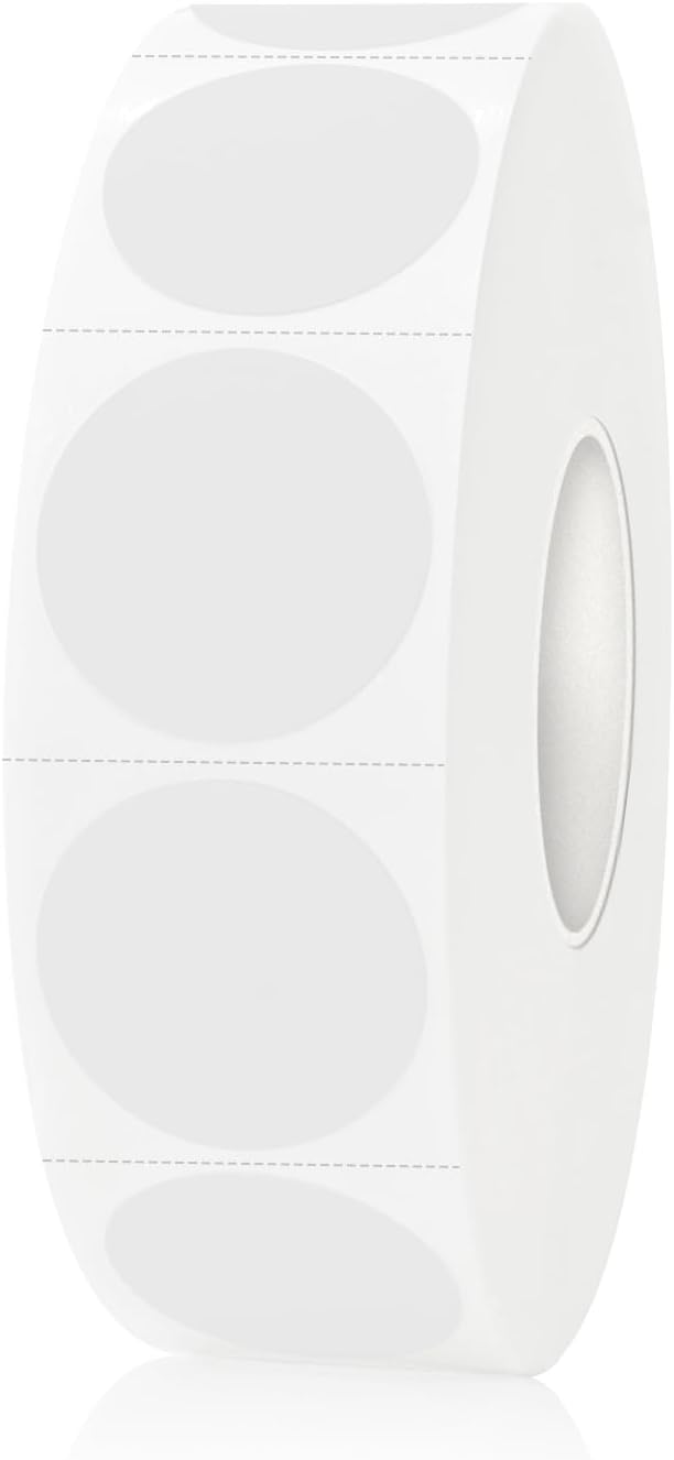 1200 Pieces 0.75 Inch Clear Transparent Round Waterproof Sticker,Envelope Tab Sealer and Retail Package Round Clear Seal Labels Self Adhesive Stickers