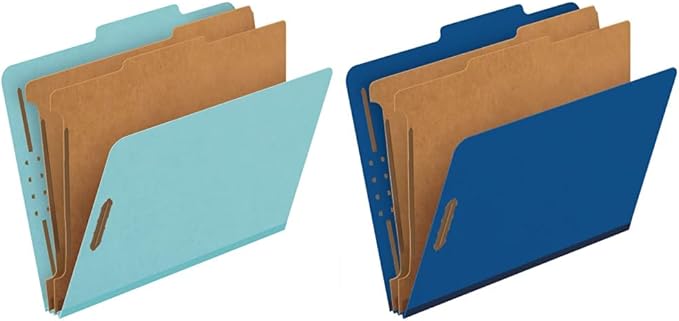 Pendaflex Recycled Classification File Folders, Letter Size, Dark Blue, 10/Box