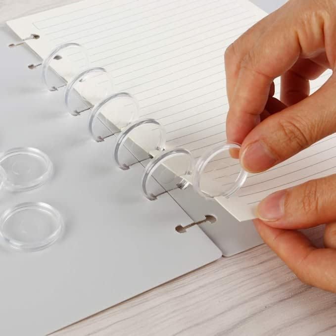 Discbound Expansion Discs, Suitable for Customized Disc Bound Notebooks Planners Journals Binders Scrapbooking, Clear, Plastic, Pack of 11 (1.5 Inch (38mm))