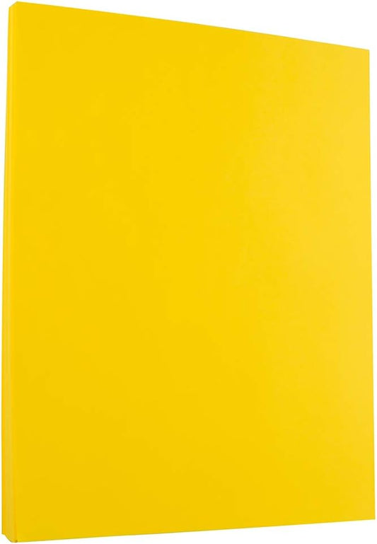 JAM PAPER Colored 24lb Paper - 90 gsm - 8.5 x 11 - Yellow Recycled - 100 Sheets/Pack