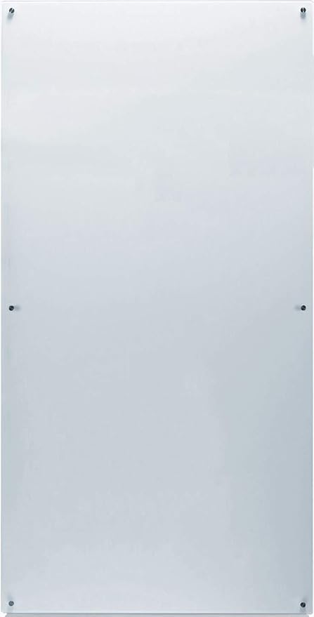 Audio-Visual Direct Magnetic White Glass Dry-Erase Board Set - 8' x 4' - Includes Magnets, Hardware & Marker Tray