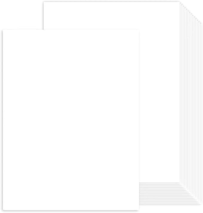 100 Sheets White Cardstock 8.5 x 11 Certificate Paper, Goefun White Card Stock Printer Paper for Invitations, Menus, Wedding, DIY Cards