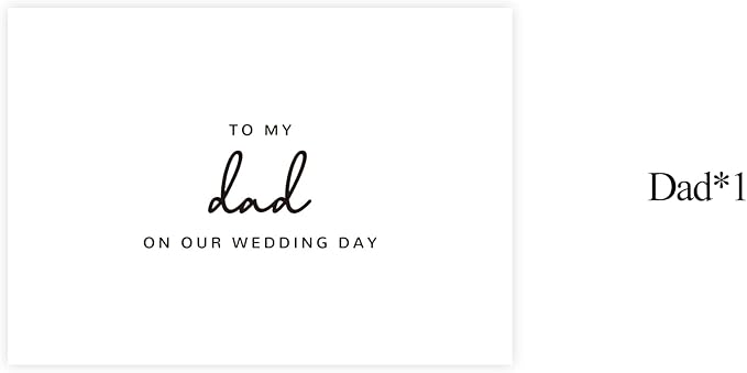 Wedding Day Card for My Dad, To My Dad On Our Wedding Day Card, Dad Of The Bride/Groom Gifts.（Dad B）, 6*4