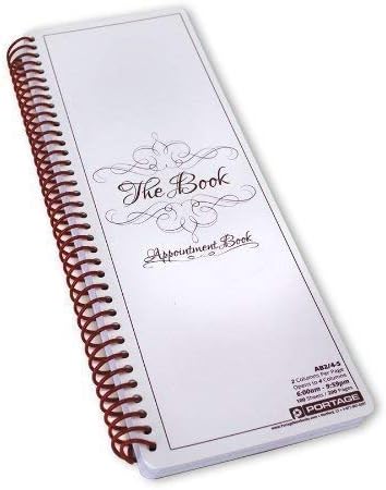 Notebook Planner, Appointment Book –5" x 13.5" Large Undated 2024 Planner, Daily & Hourly Planner – Spiral Notebook Organizer for Scheduling Appointments (2 Columns)