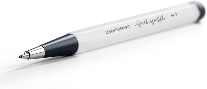 LEUCHTTURM1917 - Drehgriffel Mechanical Pencil - Refillable Writing Stylus with 0.7 mm HB Graphite Lead (White)