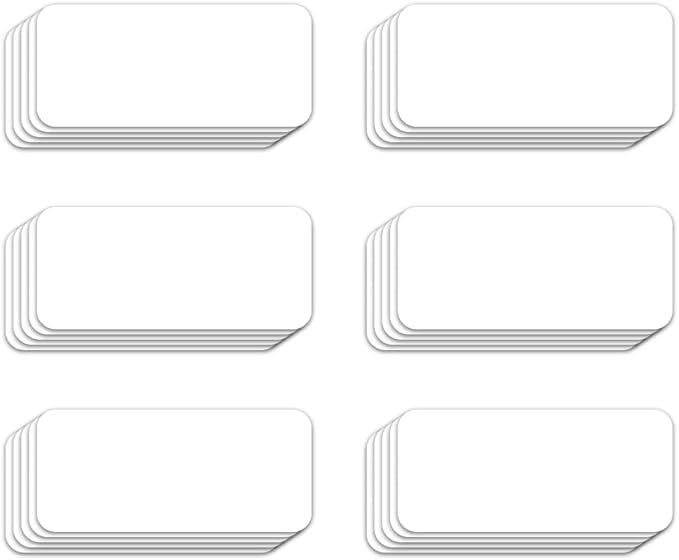 Dry Erase Magnetic Label White Colored 2 x 4.5 inch